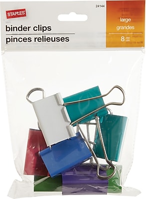 Staples Fashion Binder Clip Large 2 1 8 PK 23217