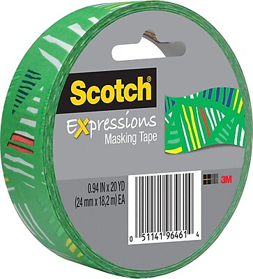 Scotch Expressions Masking Tape Striped Triangle Pattern 1 x 20 yds