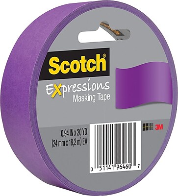 Scotch Expressions Masking Tape 01 x 20 yds. Purple Each 3437 PUR