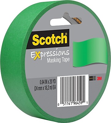 Scotch Expressions Masking Tape Primary Green 1 x 20 yds