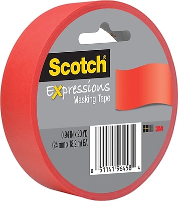 3M Scotch Expressions Masking Tape 1 x 20 yds. Red 3437 PRD