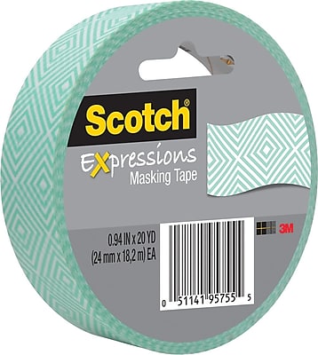 Scotch Expressions Masking Tape Mint Mosaic 1 x 20 yds