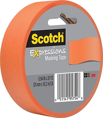 Scotch Expressions Masking Tape 1 x 20 yds. Tangerine 3437 ORG