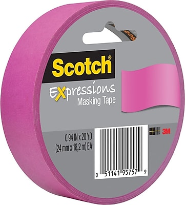 Scotch Expressions Masking Tape 1 x 20 yds. Fuchsia 3437 PNK