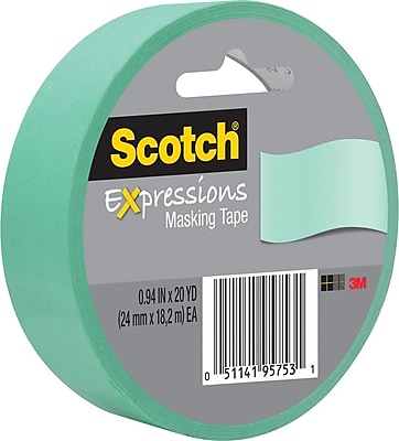 Scotch Expressions Masking Tape 1 x 20 yds. Mint Green 3437 MNT