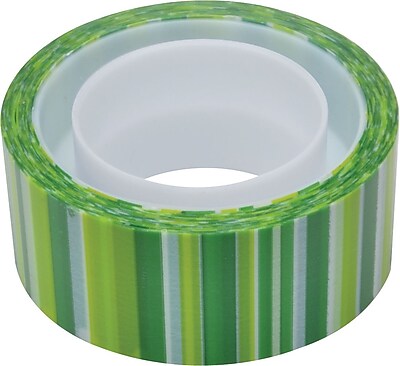 Scotch Expressions Magic Tape Green Lines Pattern 3 4 x 300