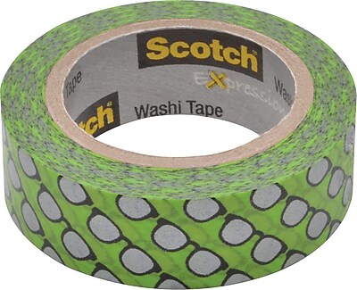 Scotch Expressions Washi Tape Silver Glasses 3 5 x 393