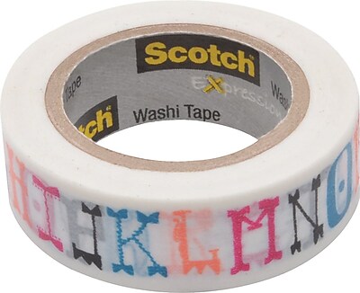Scotch Expressions Washi Tape Illustrated Alpha 3 5 x 393