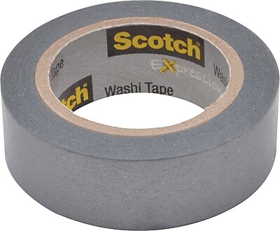Scotch Expressions Washi Tape Silver Solid 3 5 x 393