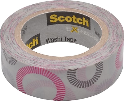 Scotch Expressions Washi Tape Striped Circles Pattern 3 5 x 393
