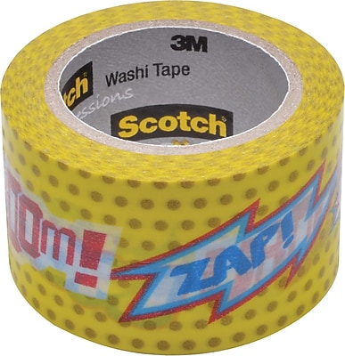 Scotch Expressions Washi Tape POW! Pattern 1 3 16 x 393