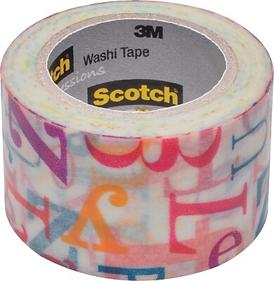 Scotch Expressions Washi Tape Alphabet Soup Pattern 1 3 16 x 393