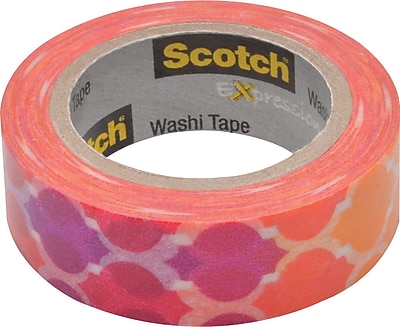 Scotch Expressions Washi Tape Quatrefoil Sunset 3 5 x 393