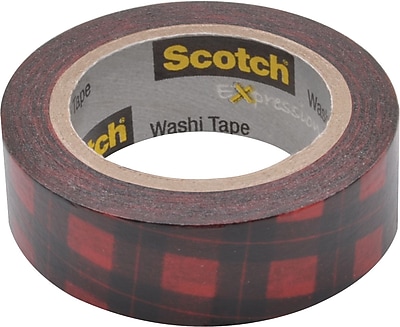 Scotch Expressions Washi Tape Red Buffalo Plaid 3 5 x 393