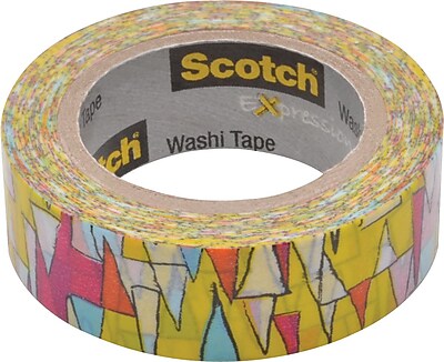 Scotch Expressions Washi Tape Colorful Triangles 3 5 x 393