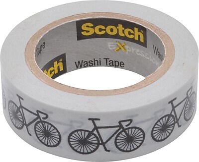 Scotch Expressions Washi Tape Bikes 3 5 x 393