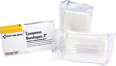 First Aid Only Compress Bandage Off Center 3 2 box