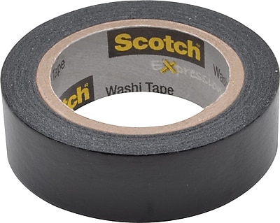Scotch Expressions Washi Tape Black Solid 3 5 x 393