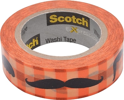 Scotch Expressions Washi Tape Moustache Pattern 3 5 x 393