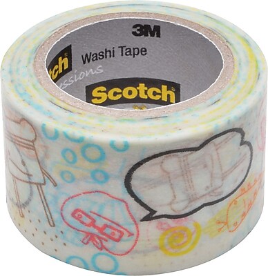 Scotch Expressions Washi Tape Character Bubbles Pattern 1 3 16 x 393