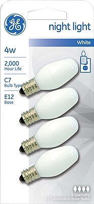 4 Watt Ge Nightlight C7 Lightbulb Soft White