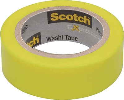 Scotch Expressions Washi Tape Neon Green Solid 3 5 x 393