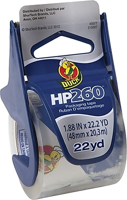 Duck Brand HP260 3.1 mil Crystal Clear Premium Packing Tape 1.88X22.2 YD Single