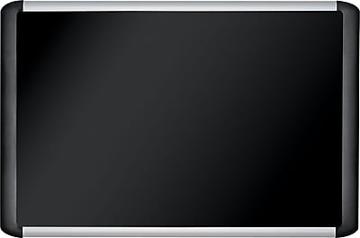 MasterVision Black Fabric Bulletin Board Aluminum Frame 96 W x 48 H