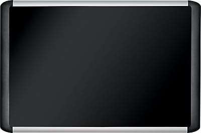 MasterVision Black Fabric Bulletin Board Aluminum Frame 48 W x 36 H