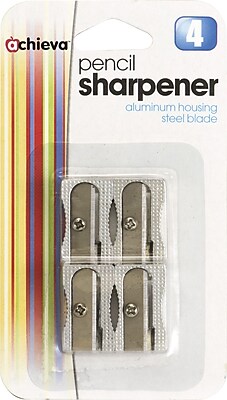 Achieva Classic Aluminum Sharpener Silver 4 Pack