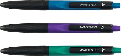 AvantNext Retractable Pen with SilkScribe Ink 0.8 mm Medium Assorted Barrel Colors Each