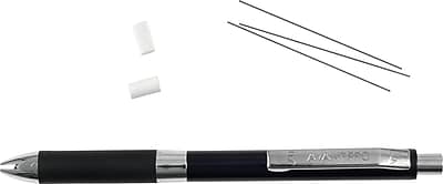 AvantPro Mechanical Pencil with Lead and Eraser Refills 0.7mm Black Metal Barrel Each