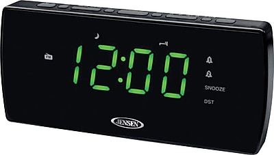 Jensen JCR-230 Dual Alarm Clock with Auto Time Set