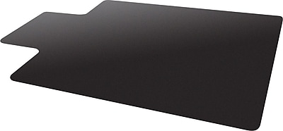 Deflecto Blackmat 48 x36 Resin Chair Mat for Hard Floor Rectangular w Lip Black CM21112BLKCOM
