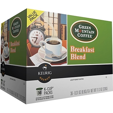 Keurig K-Cup Green Mountain Breakfast Blend Coffee, Regular, 36 Pack