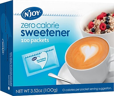 N Joy Blue Aspartame Zero Calorie Sweetener Packets 1g 100 Bx