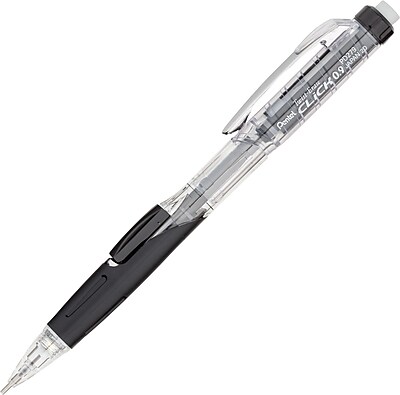 Pentel Twist Erase Click Mechanical Pencils Bold Point 0.9 mm Clear Barrel Ea