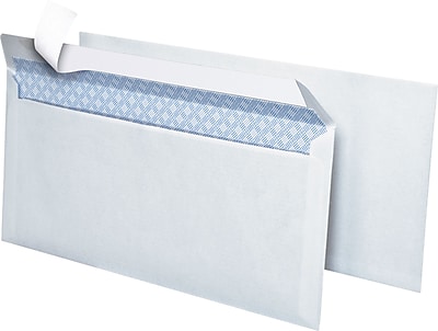 Simply QuickStrip Security Tint Lightweight 10 Envelopes 4 1 8 x 9 1 2 White 25 Pack 74049