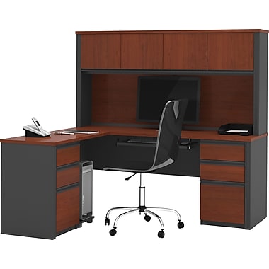 Bestar Prestige Collection L Shape Desk With Hutch