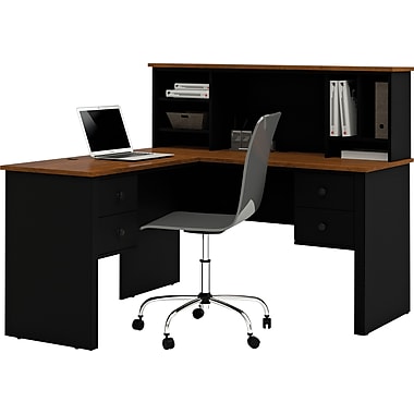 Bestar Corner puter Desk Black Tuscany Brown 18