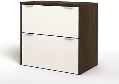bestar Contempo 2 Drawer Lateral File Dark Wood Letter Legal 30.12 W 50630 60