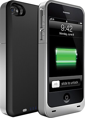 Unu DX Plus iPhone Battery Case for iPhone 4/4S, Silver/Black