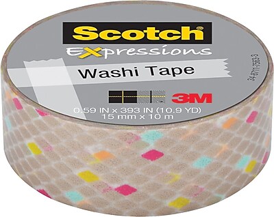 Scotch Expressions Washi Tape Gold Diamonds 3 5 x 393