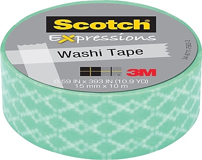 Scotch Expressions Washi Tape Blue Weave 3 5 x 393