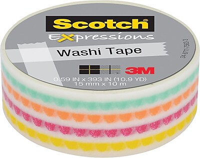 Scotch Expressions Washi Tape Funky Dots 3 5 x 393