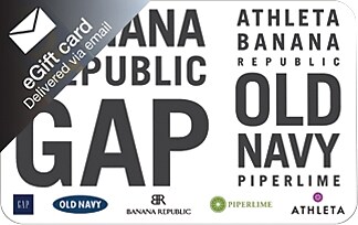 HOT! Gap, Old Navy, Banana Republic - 50 eGift Card for 40!