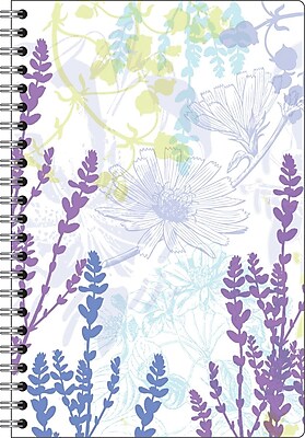 Staples® 2014/2015 Weekly/Monthly Medium Academic Planner, 5in. x 8in., Purple Floral Cover