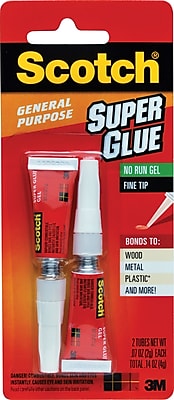Scotch Super Glue Gel .07 oz 2 Pack
