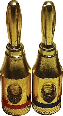 Gold Connector Banana Plugs 24 Pack 12 Red 12 Black
