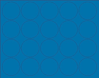 MasterVision Magnetic Circles 3 4 pk of 20 Blue